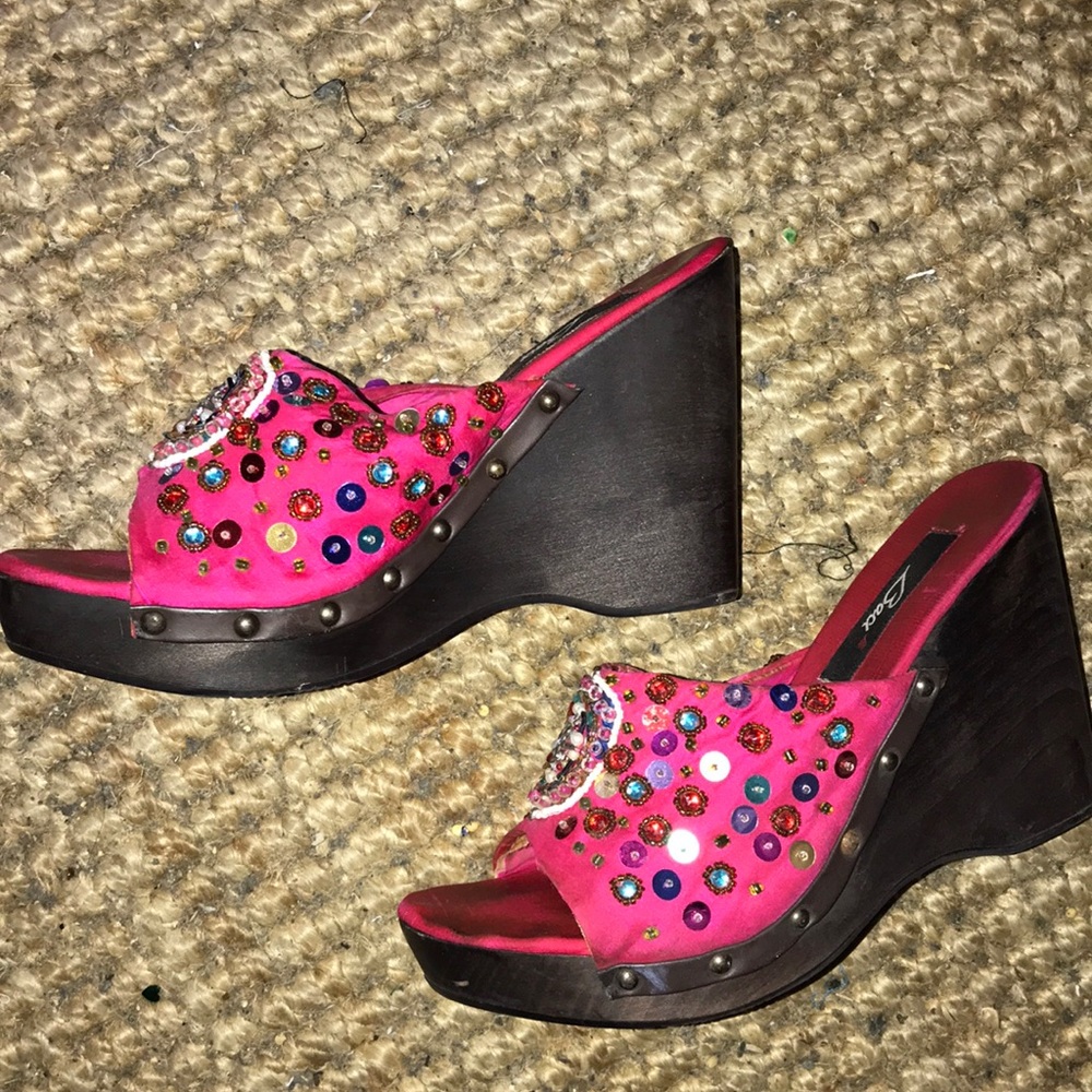 Bau Pink Slipper Wedge